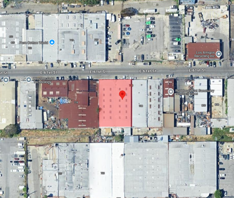 Industrial Leasing at 724 E 61st St, Central Los Angeles
