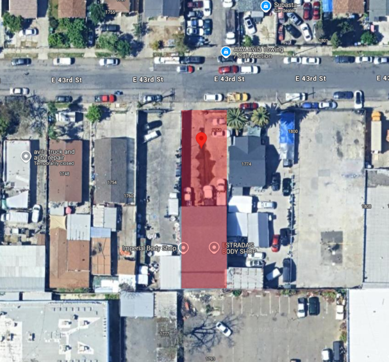 Industrial Leasing at 1768 E 43rd St, Central Los Angeles